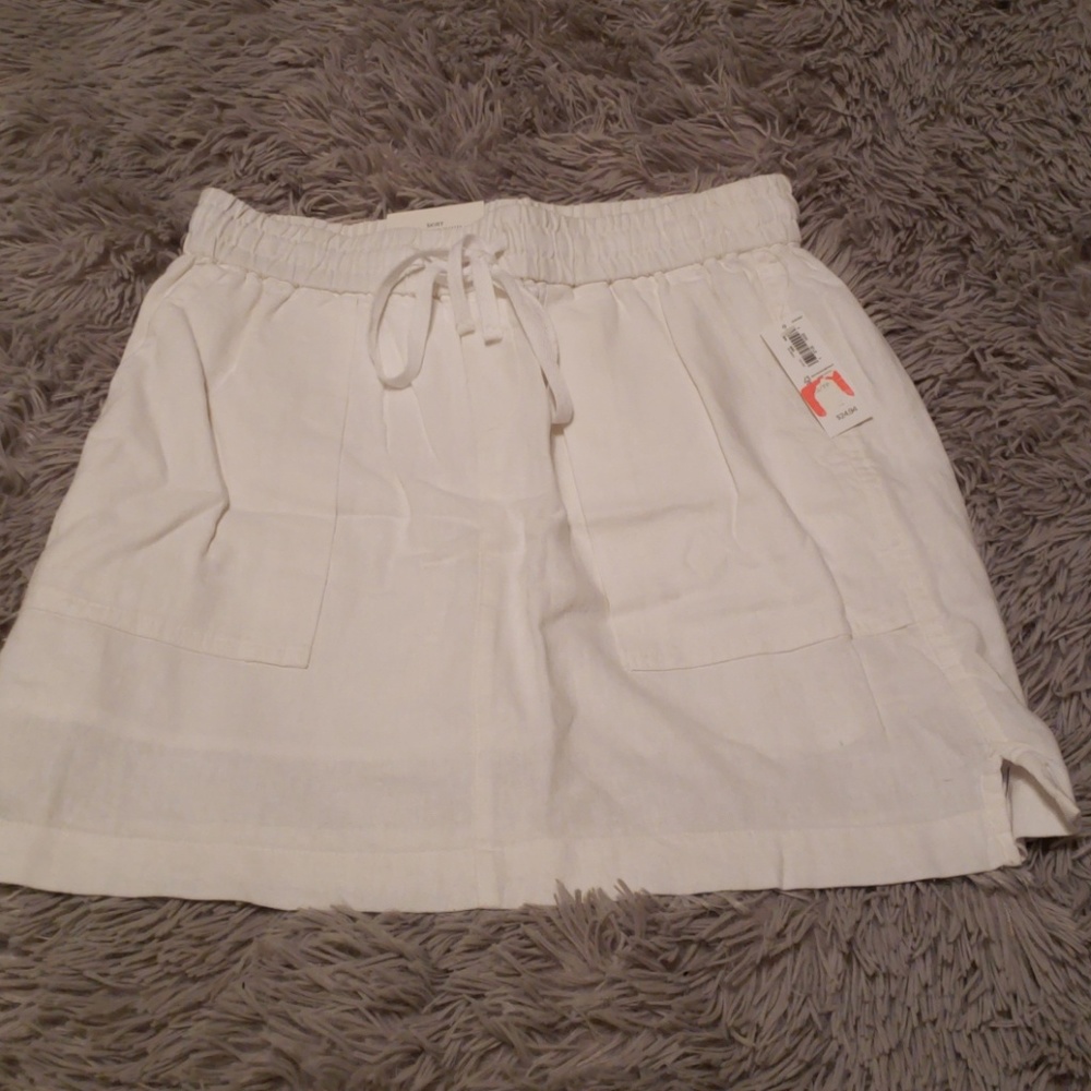 NWT Old Navy White Linen Skirt Size XS
